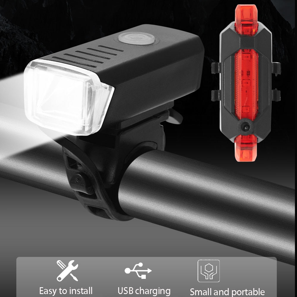 (에서 선박 us) Led 자전거 라이트 사이클링 빛 경고 램프 레이저 강력한 밝은 앞섶 램프 USB 충전식 아웃도어 스타일 승마 장비